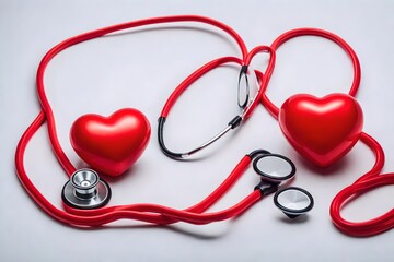 heart shaped stethoscope generated by AI tool