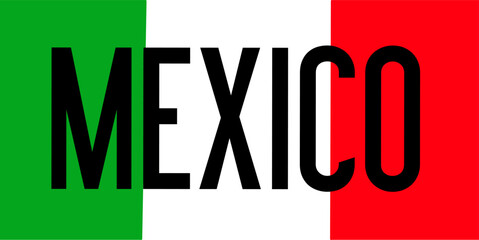 Vector graphic design banner with text Mexico.