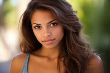 Naklejka premium Beautiful 22 year old young Latino woman
