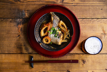 鯛とちくわの煮物