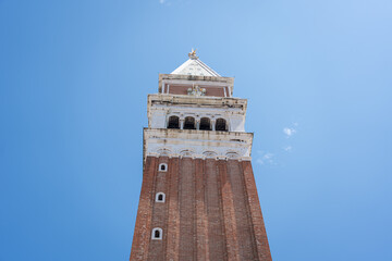 Fototapeta na wymiar Tower at St Marks Square, Venice, Veneto, Italy