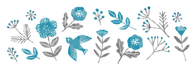 北欧風イラストモチーフScandinavian illustration motif