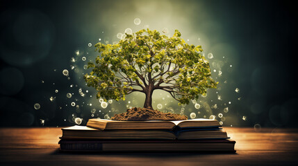 A visual metaphor of a teacher as the roots of a tree, nurturing growth and knowledge 