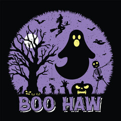 Boo Haw Halloween T-Shirt Design Vector Graphic SVG