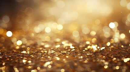 Shiny gold background with bokeh and sparkles