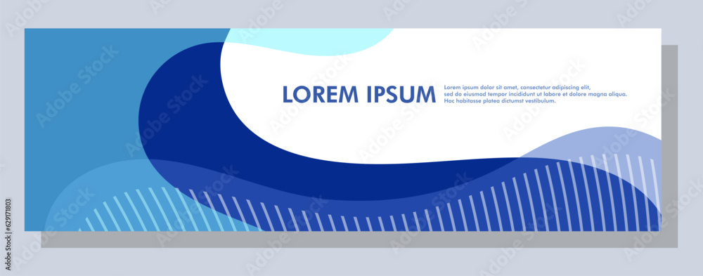 Wall mural abstract banner design. vector shape background. modern graphic template banner pattern for social m