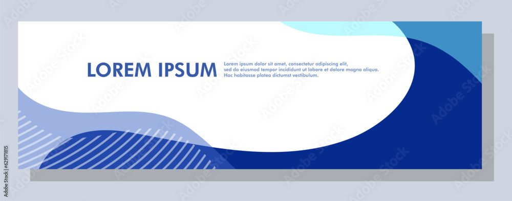 Poster abstract banner design. vector shape background. modern graphic template banner pattern for social m