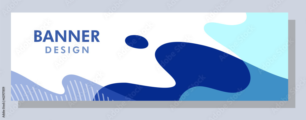 Wall mural abstract banner design. vector shape background. modern graphic template banner pattern for social m
