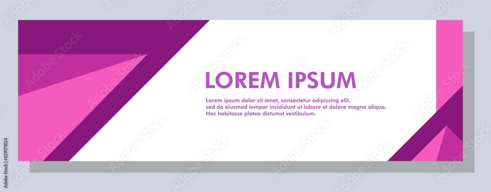 Wall mural abstract banner design. vector shape background. modern graphic template banner pattern for social m