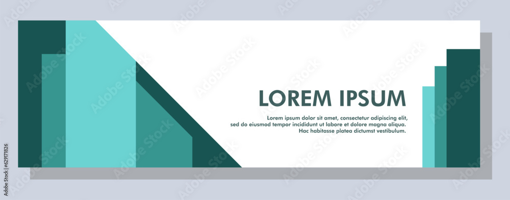 Wall mural abstract banner design. vector shape background. modern graphic template banner pattern for social m