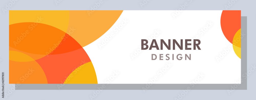 Wall mural abstract banner design. vector shape background. modern graphic template banner pattern for social m