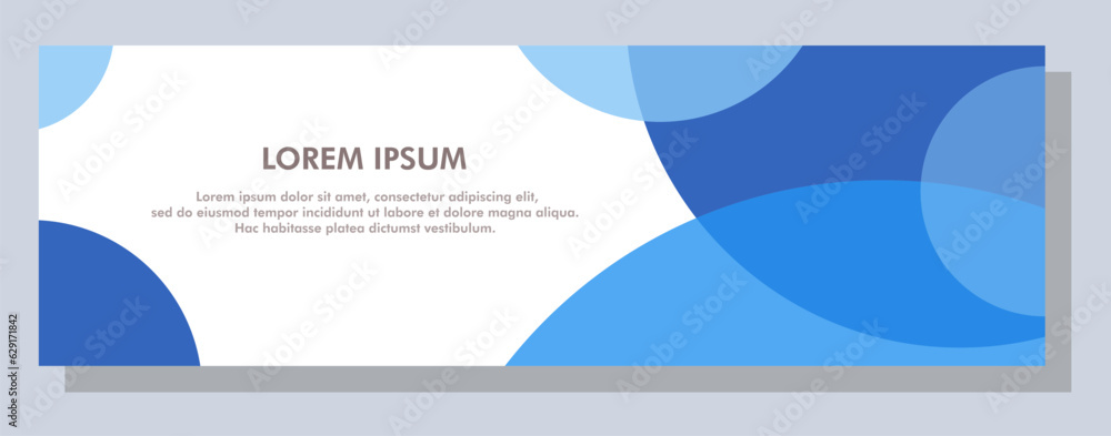 Wall mural abstract banner design. vector shape background. modern graphic template banner pattern for social m