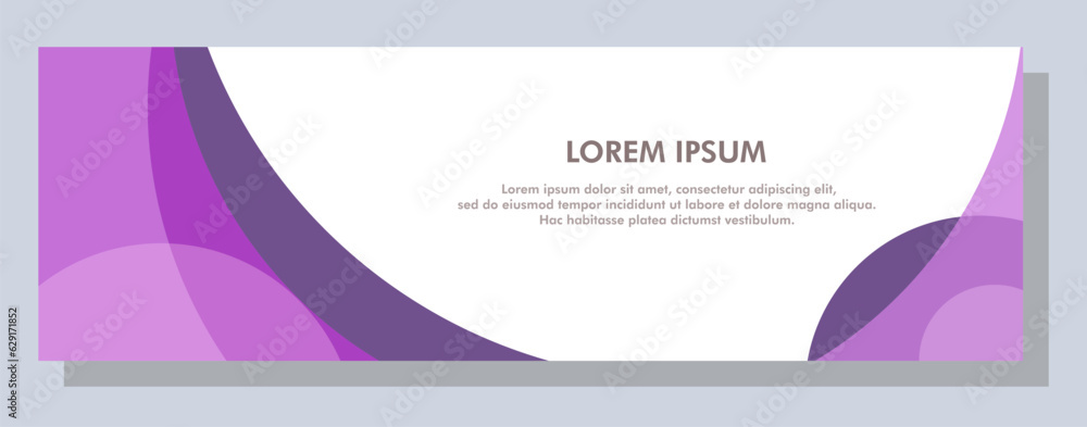 Wall mural abstract banner design. vector shape background. modern graphic template banner pattern for social m