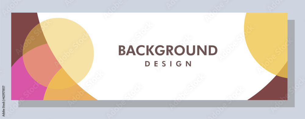 Wall mural abstract banner design. vector shape background. modern graphic template banner pattern for social m