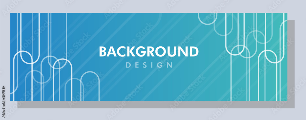 Wall mural abstract banner design. vector shape background. modern graphic template banner pattern for social m