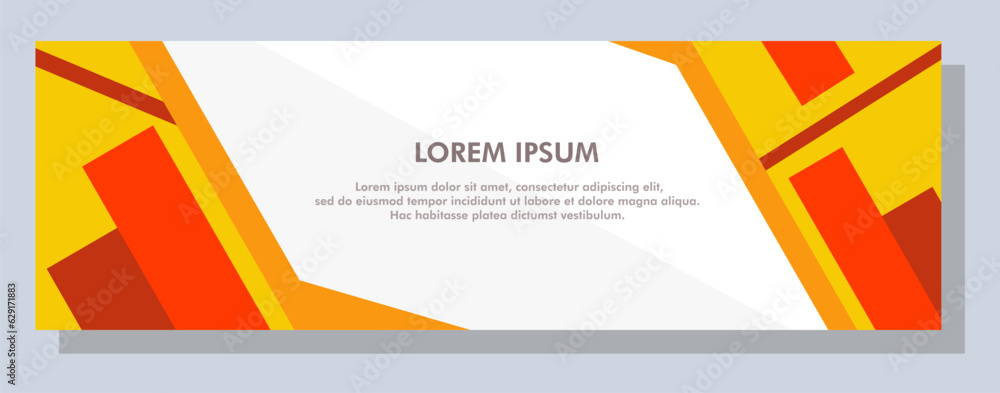 Wall mural abstract banner design. vector shape background. modern graphic template banner pattern for social m