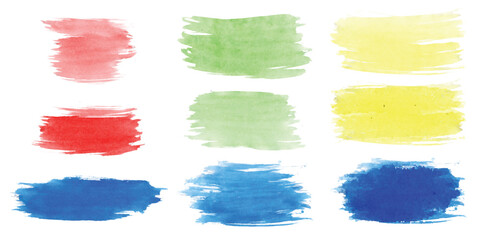vector colorful watercolor brush stroke collection design