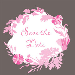 Vector garden illustration with the delicate herbs