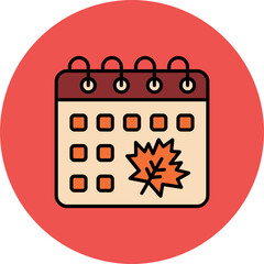 Autumn Calendar Icon