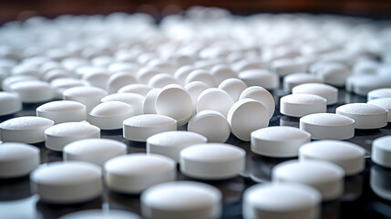 Fototapeta na wymiar close up of pills on white drug pharmacy medication