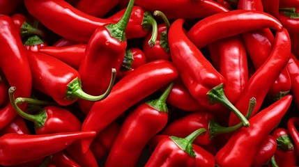 Fototapete Scharfe Chili-pfeffer red hot chili peppers wallpaper spicy