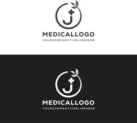 Letter J Creative Medical logo design template
