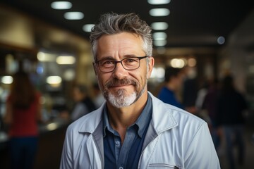 Obraz premium successful middle-aged businessman with glasses