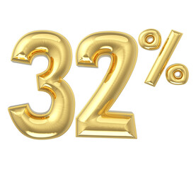 Fototapeta premium number gold 3d render