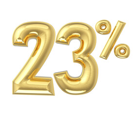 Obraz premium number gold 3d render