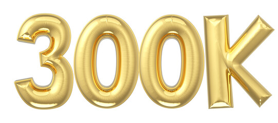 Number Follow 3D Gold 