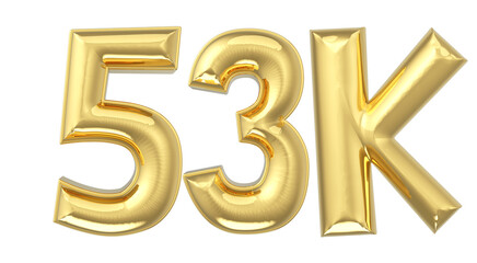 Number Follow 3D Gold 