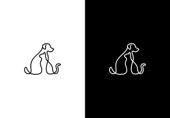 dog logo, modern pet animal	