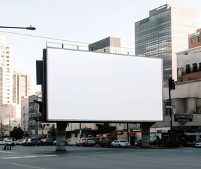 wide banner in street city background cars and buildings generative ai image