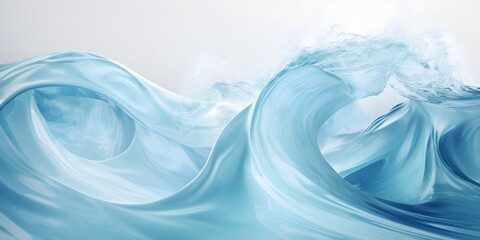 Obraz premium Sea wave floating background. Waves sea wallpaper hyperrealistic compositions created with Generative AI technology
