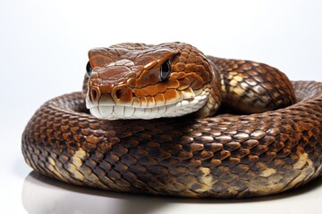 Obraz premium Serpent's Gaze: Close-Up of a Snake