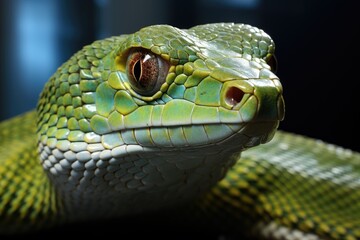 Obraz premium Serpent's Gaze: Close-Up of a Snake