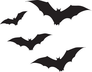 halloween bat and bats - obrazy, fototapety, plakaty