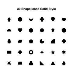 Illustration vector graphic of Shape Icons Set Solid Style. Shape Themed Icon. Vector illustration isolated on white background. Perfect for website or application design.