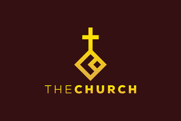 Obraz premium Trendy and Professional letter K church sign Christian and peaceful vector logo