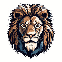 Lion head mascot vector
