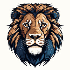 lion head mascot vector
