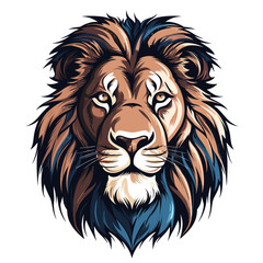 lion head mascot vector