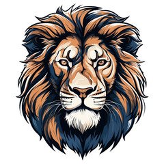 lion head mascot vector 