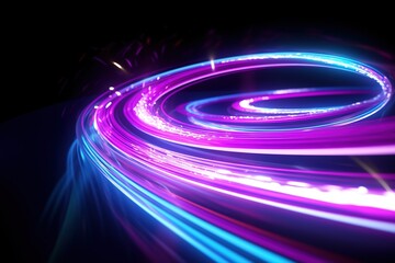 abstract futuristic background with pink blue glowing neon moving high speed wave lines and bokeh lights. Data transfer concept Fantastic wallpaper