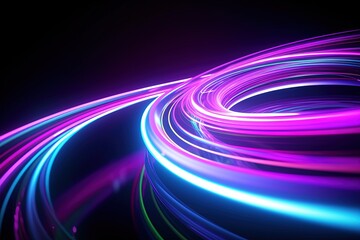 abstract futuristic background with pink blue glowing neon moving high speed wave lines and bokeh lights. Data transfer concept Fantastic wallpaper