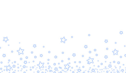 Transparent Golden Stars Light Effect Glitter Sparkle Border. Flash Of Light