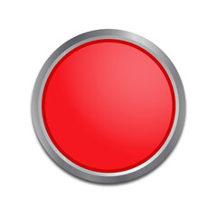 Red Button Isolated on White