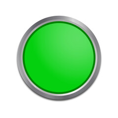 Green Button Isolated on White
