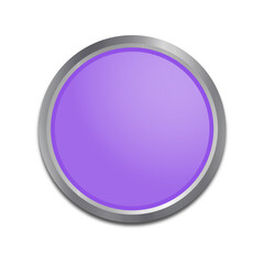 Purple Button Isolated on White