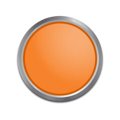 Orange Button Isolated on White